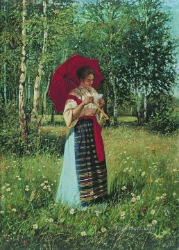 ニコライ・ペトロヴィッチ・ボグダノフ・ベルスキー Painting - 手紙を読む ニコライ・ボグダノフ・ベルスキー